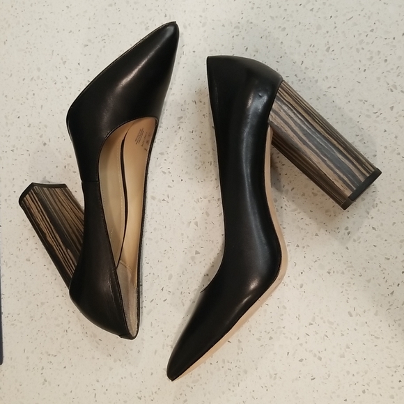 Pour La Victoire Celine Wood Block Heels size 7.5 - Picture 4 of 8